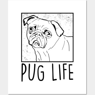 Puggy Life (white & color tee) Posters and Art